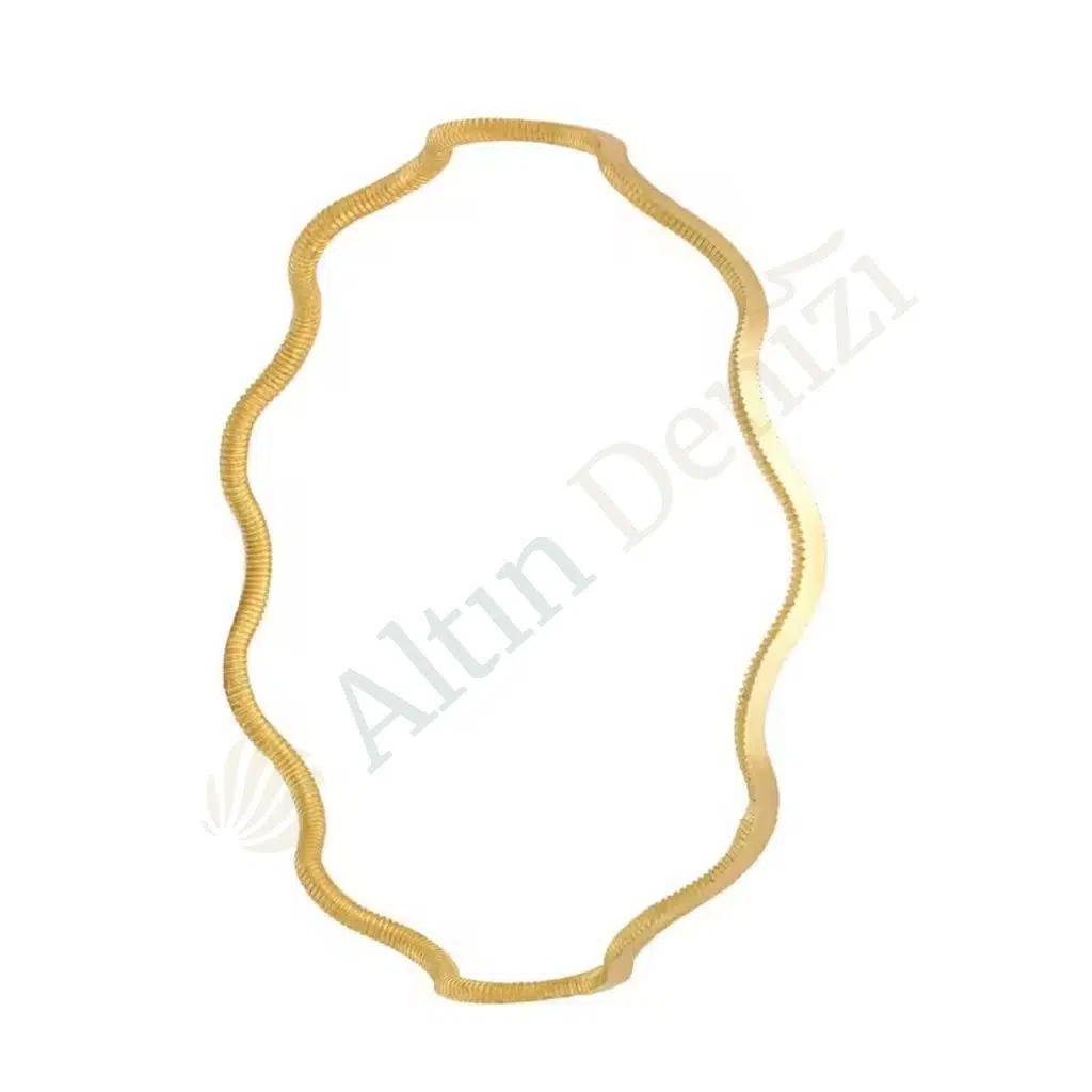 22 Ayar 10 Gram Yatırımlık Zik-Zak Ajda Altın Bilezik
