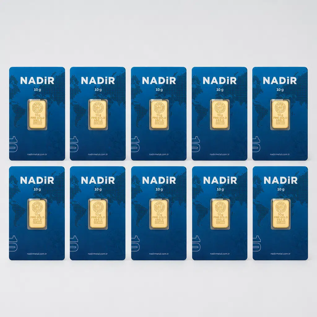 AltınDenizi Nadir 10 Adet 10 Gram Altın 0.995 (24 Ayar) Külçe Altın