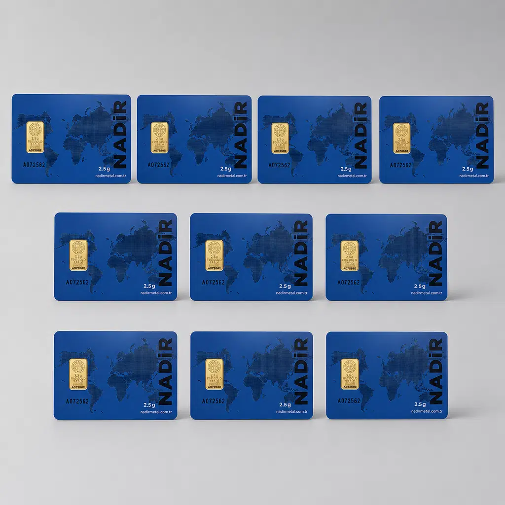 AltınDenizi Nadir 10 Adet 2.5 Gram Altın 0.995 (24 Ayar) Külçe Altın