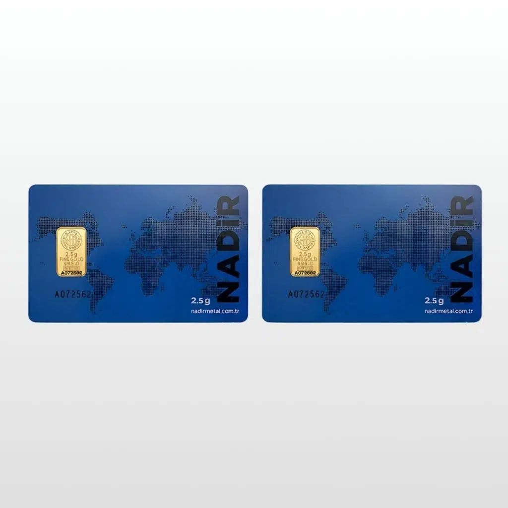 AltınDenizi Nadir 2 Adet 2.5 Gram Altın 0.995 (24 Ayar) Külçe Altın