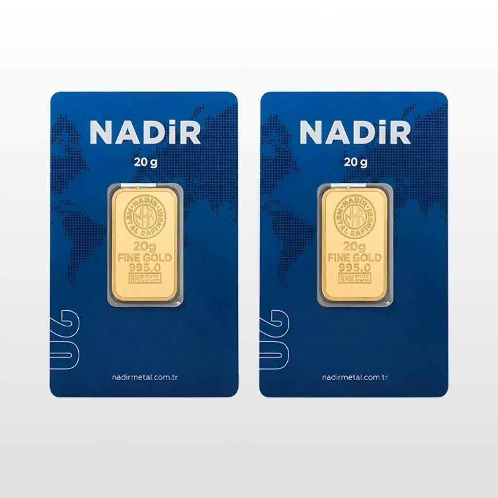 AltınDenizi Nadir 2 Adet 20 Gram Altın 0.995 (24 Ayar) Külçe Altın
