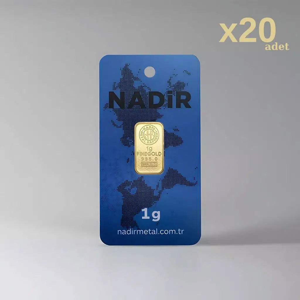 AltınDenizi Nadir 20 Adet 1 Gram Altın 0.995 (24 Ayar) Külçe Altın