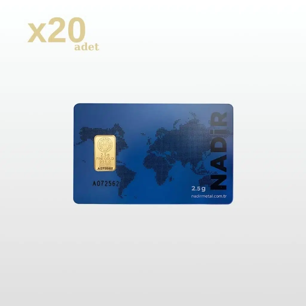 AltınDenizi Nadir 20 Adet 2.5 Gram Altın 0.995 (24 Ayar) Külçe Altın