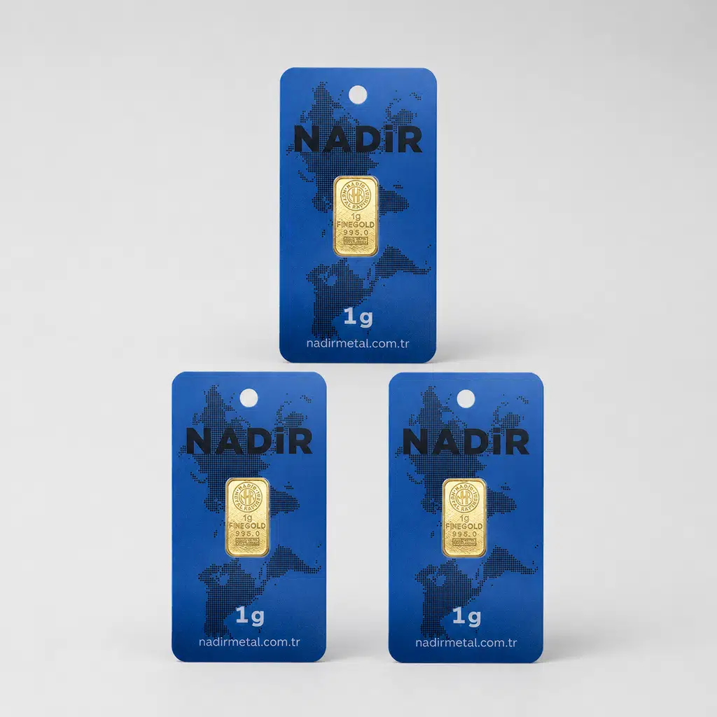 AltınDenizi Nadir 3 Adet 1 Gram Altın 0.995 (24 Ayar) Külçe Altın
