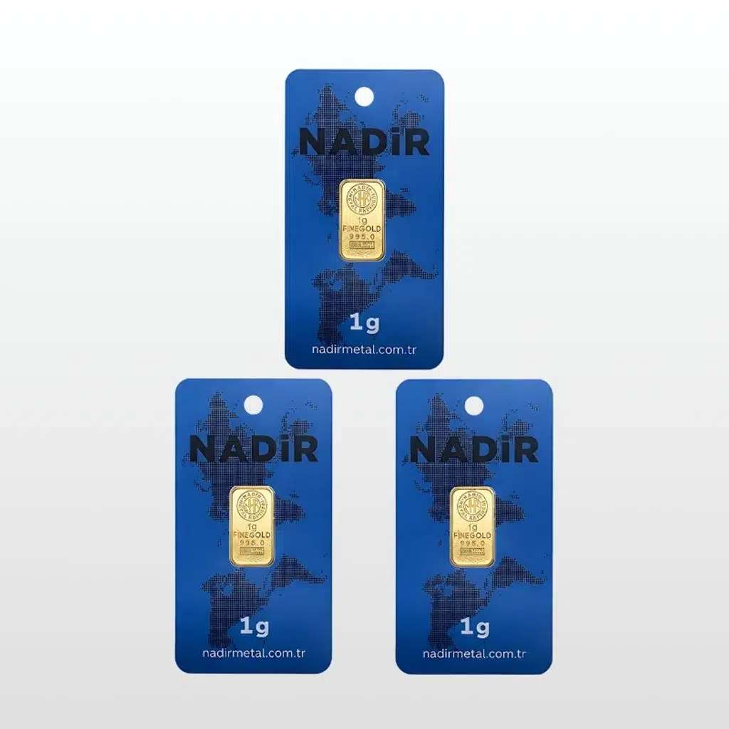 AltınDenizi Nadir 3 Adet 1 Gram Altın 0.995 (24 Ayar) Külçe Altın