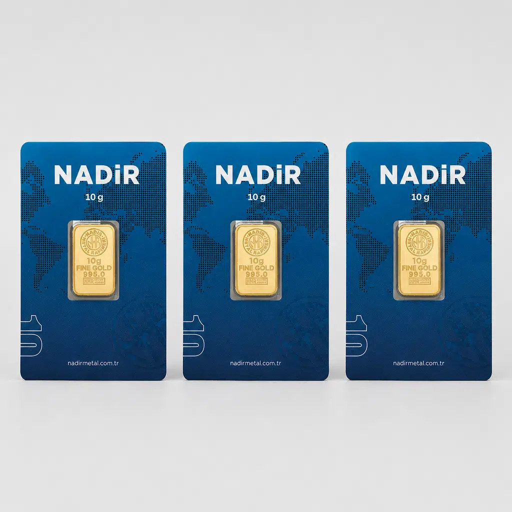 AltınDenizi Nadir 3 Adet 10 Gram Altın 0.995 (24 Ayar) Külçe Altın