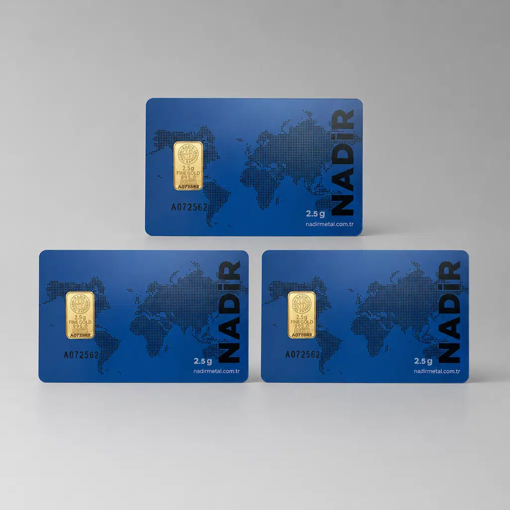 AltınDenizi Nadir 3 Adet 2.5 Gram Altın 0.995 (24 Ayar) Külçe Altın