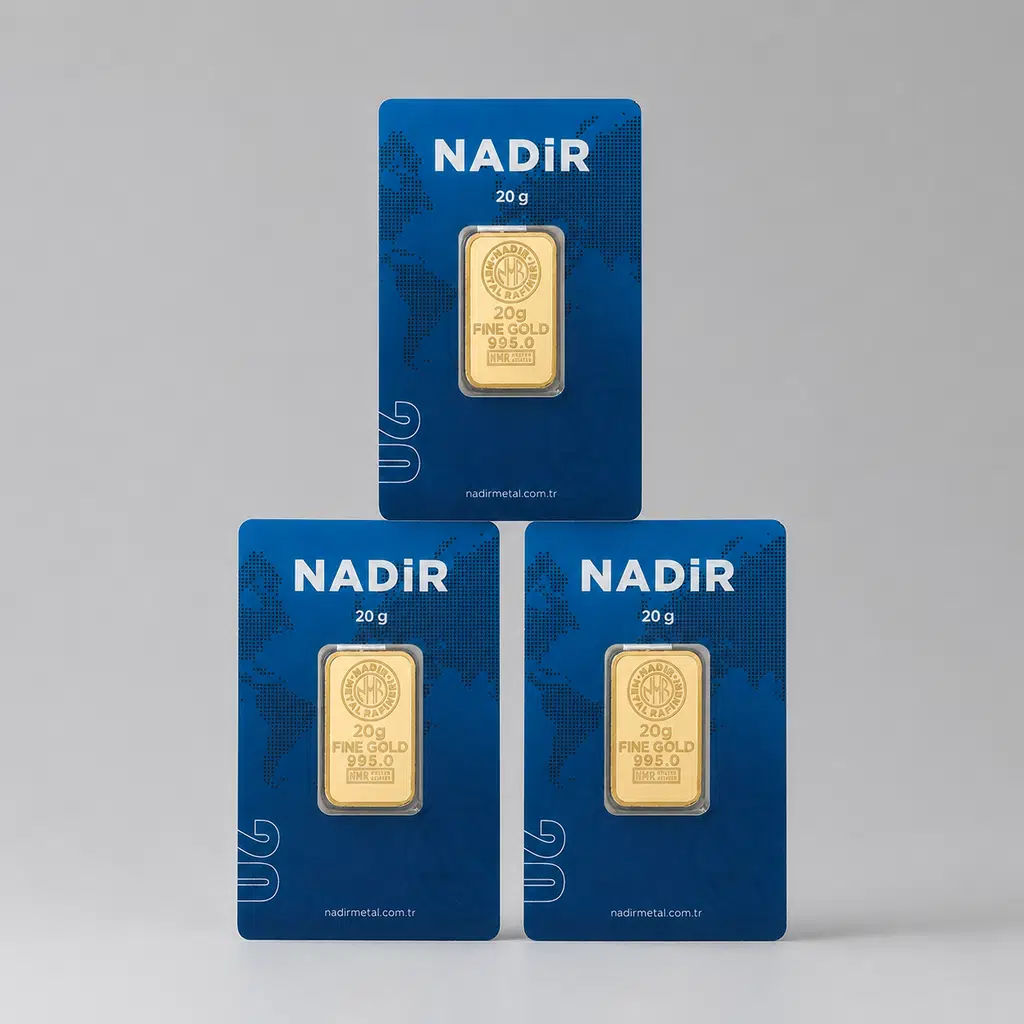 AltınDenizi Nadir 3 Adet 20 Gram Altın 0.995 (24 Ayar) Külçe Altın