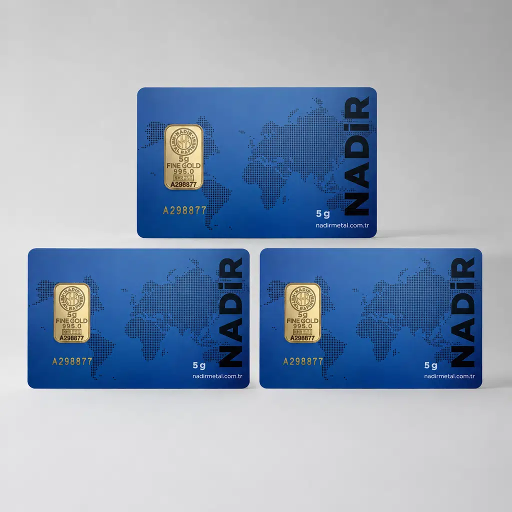 AltınDenizi Nadir 3 Adet 5 Gram Altın 0.995 (24 Ayar) Külçe Altın
