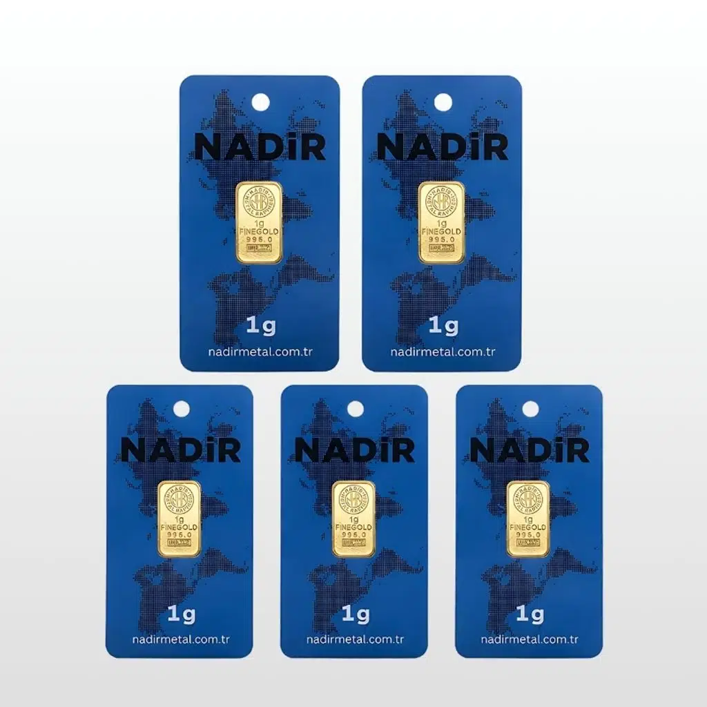 AltınDenizi Nadir 5 Adet 1 Gram Altın 0.995 (24 Ayar) Külçe Altın