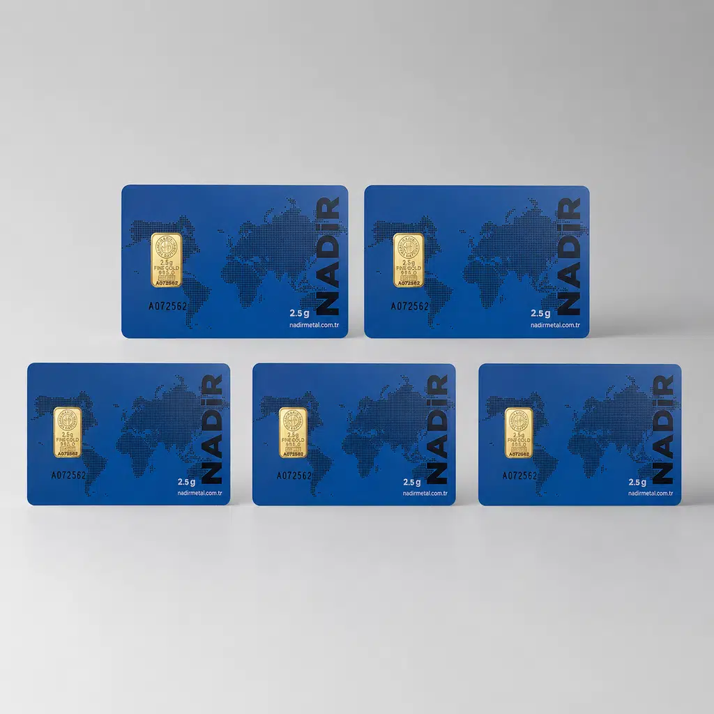 AltınDenizi Nadir 5 Adet 2.5 Gram Altın 0.995 (24 Ayar) Külçe Altın