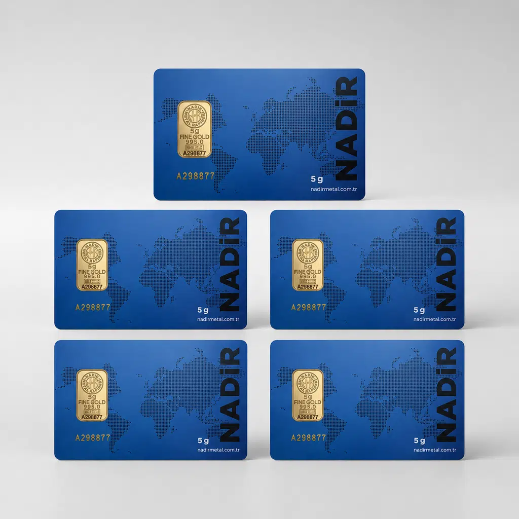 AltınDenizi Nadir 5 Adet 5 Gram Altın 0.995 (24 Ayar) Külçe Altın
