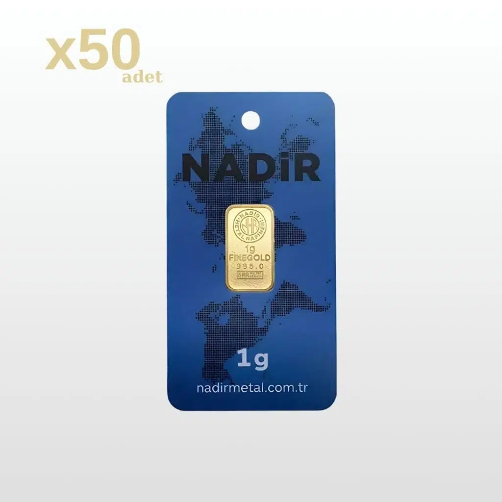 AltınDenizi Nadir 50 Adet 1 Gram Altın 0.995 (24 Ayar) Külçe Altın