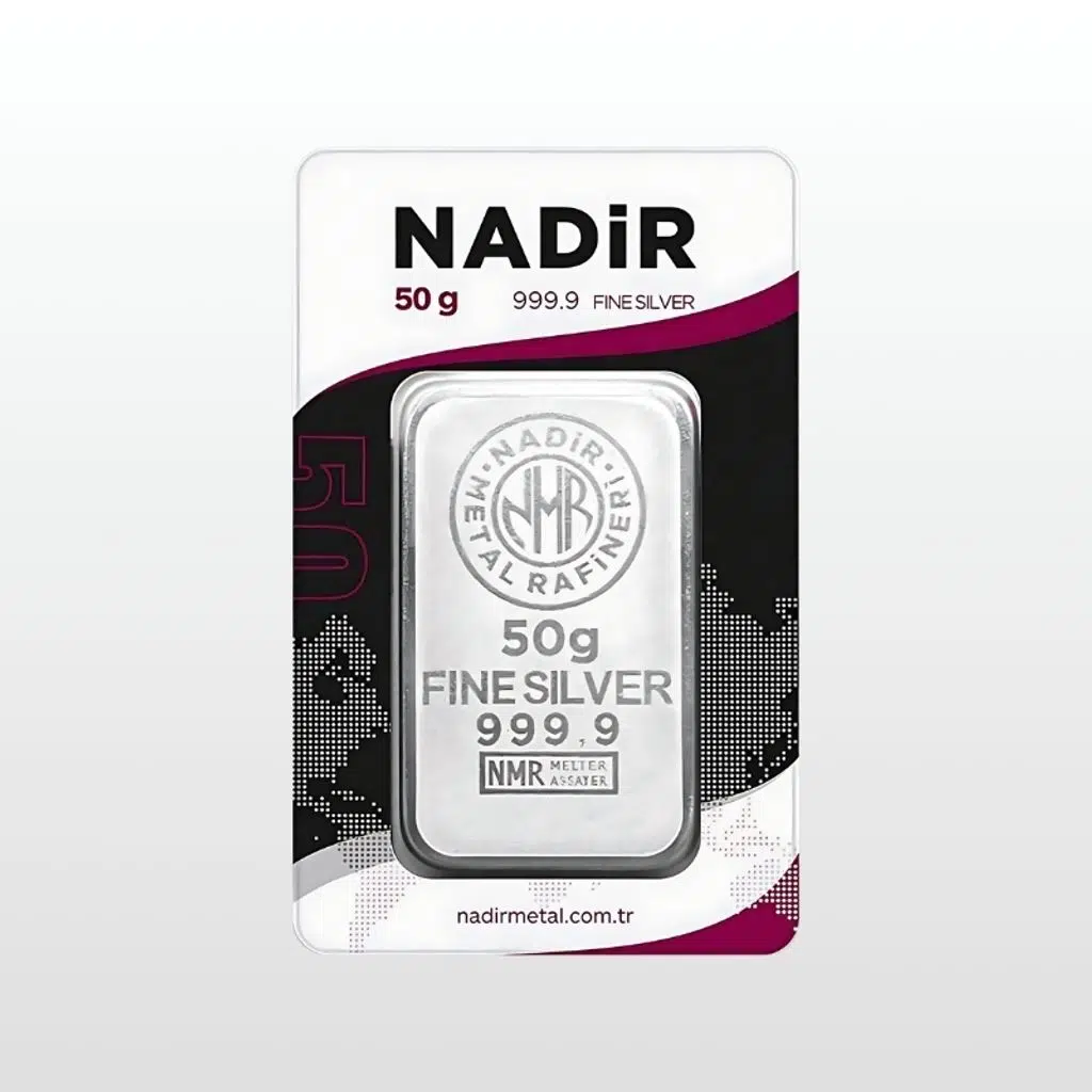 AltınDenizi Nadir 50 Gram Gümüş 999.0 Külçe Gümüş