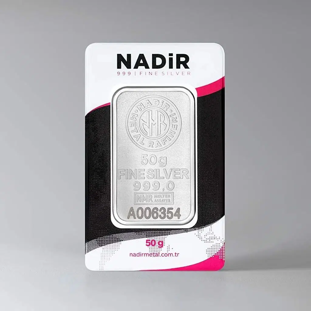 AltınDenizi Nadir 50 Gram Gümüş 999.0 Külçe Gümüş